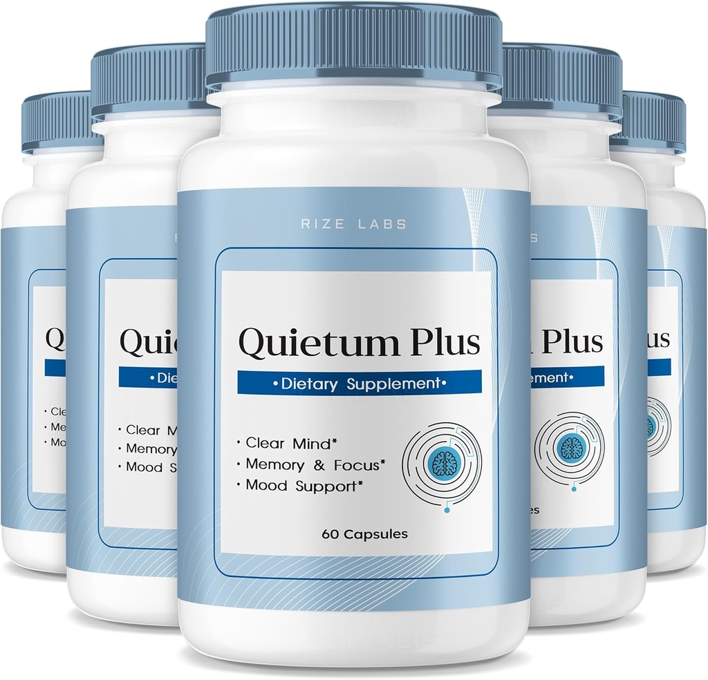 Rize laboratóriá - Quietum Plus Tinnitus Relief Capsules Supplement, Advanced Formula Reduce Ear Ringing, Tabletky na podporu sluchu funkcie (300 Kapsule)