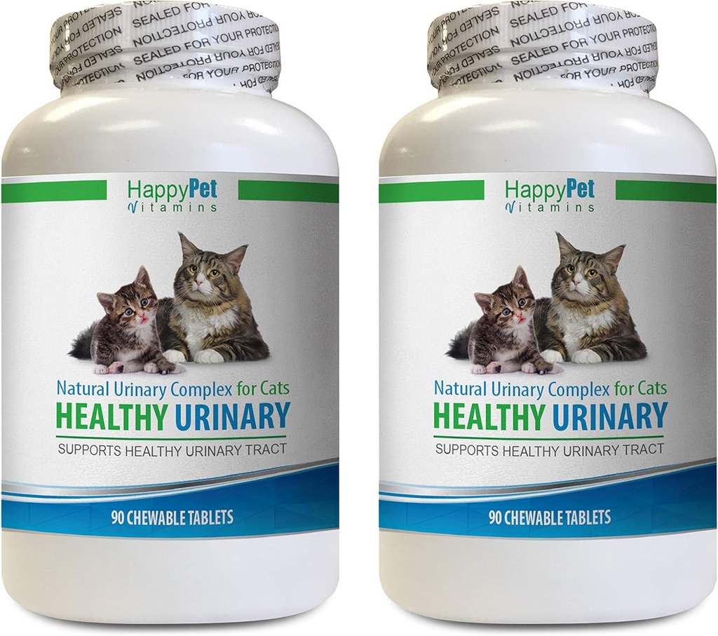Cat Bladder Health Food - CAT Healthy Urinary Complex - UTI riešenie - Prírodná formula - brusnicové mačacie prípravky - 2 fľaše (180 tabliet)