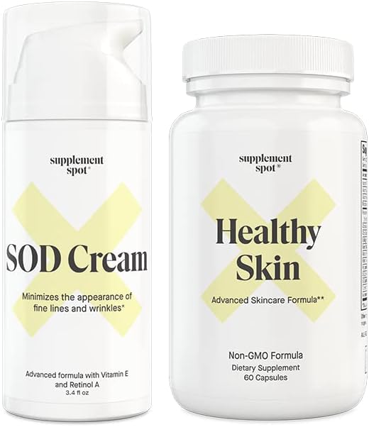 Bundle: SOD Superoxid Dismutáza krém na tvár a zdravá koža Anti-Aging doplnok