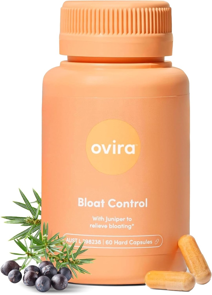 Ovra Bloat Control Supplement with JUNICLEAR - 60 Kapsule od Gas and Bloating Relief 