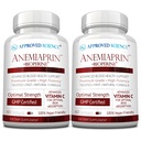 Schválená veda Anémiaprin - Absorbovateľné železo, vitamín C - jemne na žalúdku - 120 kapsúl - 2 mesiace dodávky - non-GMO, Vegan