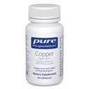 Pure Encapsulations Copper Glycinate 60's - 2 mg medi Supplement, podporuje tvorbu červených krviniek* - Aids Energy Metabolizmus - Non-GMO & Vegan - 60 Kapsule