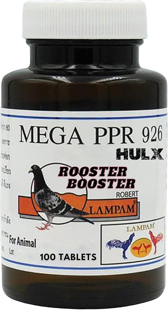 HULX MEGA PPR 926 100 Tablety, kohút posilňovacie vitamíny Zdravie kuracie doplnok Vitamín B komplex & 80 Typ Bylinný extrakt Podpora krvi, vytrvalosť energie Krmivo pre vtáčie sliepka potraviny