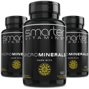 (3 fľaše) 15 mg Glycinátu zinku z Albion® 6 Essential Trace Bisglycinát Minerals, Mangán, Bór, Chróm, Selén, Molybdén Supplement 90 Plant- Based Vegan Kapsule