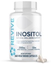Revive MD Inozitol Supplement for Men & Women - Mood Support, Hormonal Balance, Healthy Blood Cugar & Reprodukčné zdravie - Vegan- Friendly, Gluten-Free - 360 Vegetariánske kapsule - 180 Servisov