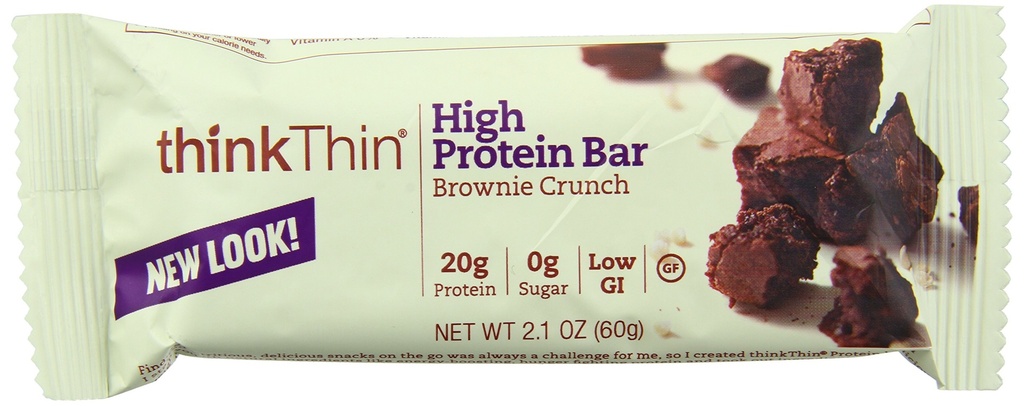 Thinkthin High Protein Bar, Brownie Crunch, 60 g, Bars, 10 Gróf