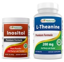 Najlepšie prírodné inozitol prášok 1 Lb & L- Theanine 200 mg