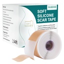 Silikónové zjazvenia (1.6"x 158" Roll-4M), Silikónové zjazvenie pásky na odstránenie jazvy, opakovane použiteľné Silikónové zjazvenia pre C-oddiel, Keloid, Burn, Akné, Operačné jazvy