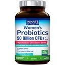Vrodený vitality probiotiká pre ženy, 50 miliárd CFU, 17 proven kmene, 60 Veggie Caps, Formulované s prebiotikami a brusnicového extraktu, non-GMO, podporuje Vaginal, Tráviace a imunitné zdravie