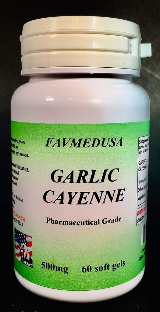 Cesnak Cayenne, Made in USA - 60 softgels