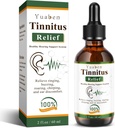 Yuaben Tinnitus Relief for Ringing Ears, ucho kvapky pre upchaté uši a ozvučenie ucha Relief, prírodné zložky