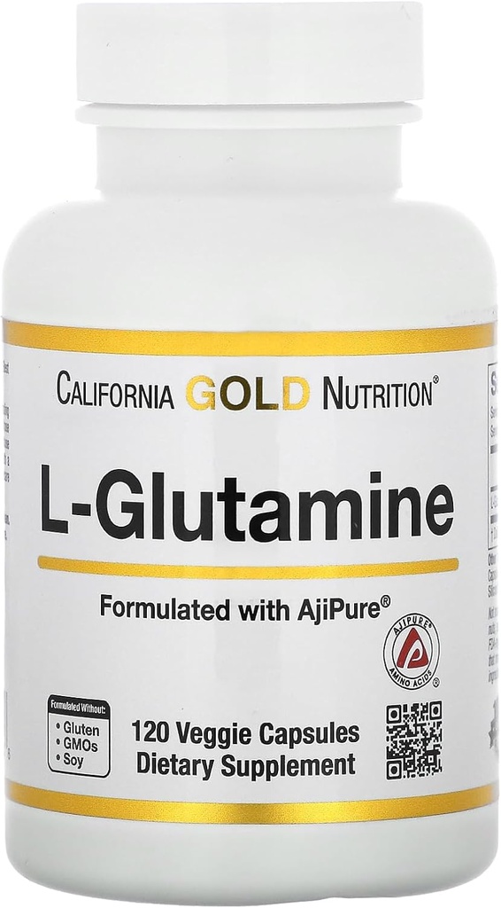 California Gold Nutrition L- Glutamine, AjiPure, 120 Veggie Capsules (500 mg v kapsule)
