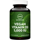MRM Nutrition Vitamin D3 5 000 IU - Pre ženy a mužov - High Potency Pure Cholekalciferol z Lichen, Vegan Calcium Absorbtion Support for Bone & Immune Health - non-GMO & Gluten-free - 60 Servings