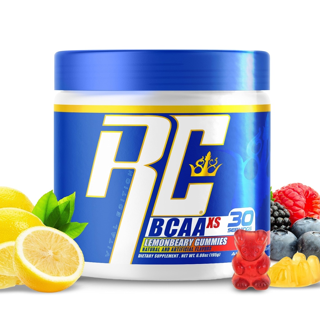 Ronnie Coleman je BCAA XS prášok s EAA, rozvetvený reťazec aminokyselín po tréningu svalovej zotavenie, cukor bez hydratácie nápoj pre ženy a mužov, citrónovník Gummies, 30 Servings