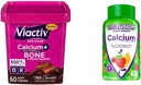 Viactiv Calcium Chews 60 Počet a vitafusion Calcium Gummy Vitamíny 100 Počet - kalcium doplnky pre podporu kostí a zubov