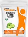 BulkSupplements.com Organic Lime Powder - Organic Lime flavoring Powder, Zdroj: Citrus Aurantifolia Fruit - Air Suché & Gluten Free, 1g per Serving, 100g (3,5 oz) (Pack of 1)