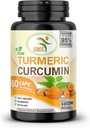 Pure Turmeric Curcumin 1000 mg Black Pepper Extract 95% CURCUMINOIDS, non GMO, Zvýšená absorpcia, bez lepidla, 500 mg 60 Veggie Kapsule