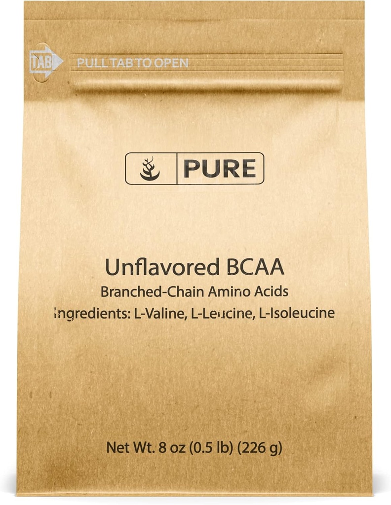 Pure Original Ingredients Unflavred Instantized BCAA (8oz) Powder, Branched Chain Essential Amino Acides, Supplement
