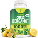 Organické Citrus Bergamot Supplement - Iba USDA, kardiológ formulovaný s 200+ vedecké štúdie -1000mg - Patentovaný extrakt, srdce, cholesterol, & Lipid - Talianska Bergamot High Polyfenoly 60kaps