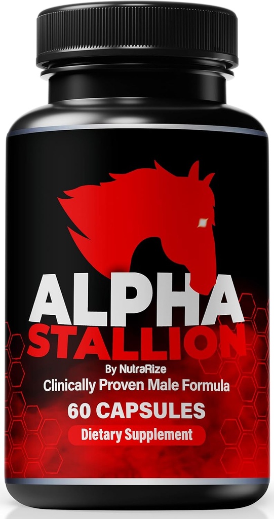 Alpha Stallion pilulky pre mužov, Daily Nutrition Formule pre mužský výkon a dôveru, Všetky prírodné Alpha Stallion kapsule na podporu celkového zdravia, oficiálne AlphaStalion Recenzia (60 Kapsule)