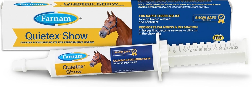 Farnam Quietex Zobraziť upokojujúce a sústredené pasty, pomáha udržať kone pokoj a relaxovať, že sa stáva nervózny v Show Ring 30 cc