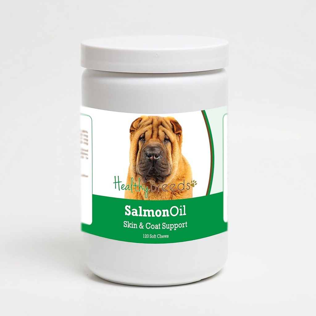 Zdravé Plemeno Čínsky Shar Pei Salmon Oil Soft Chews 120 Gróf