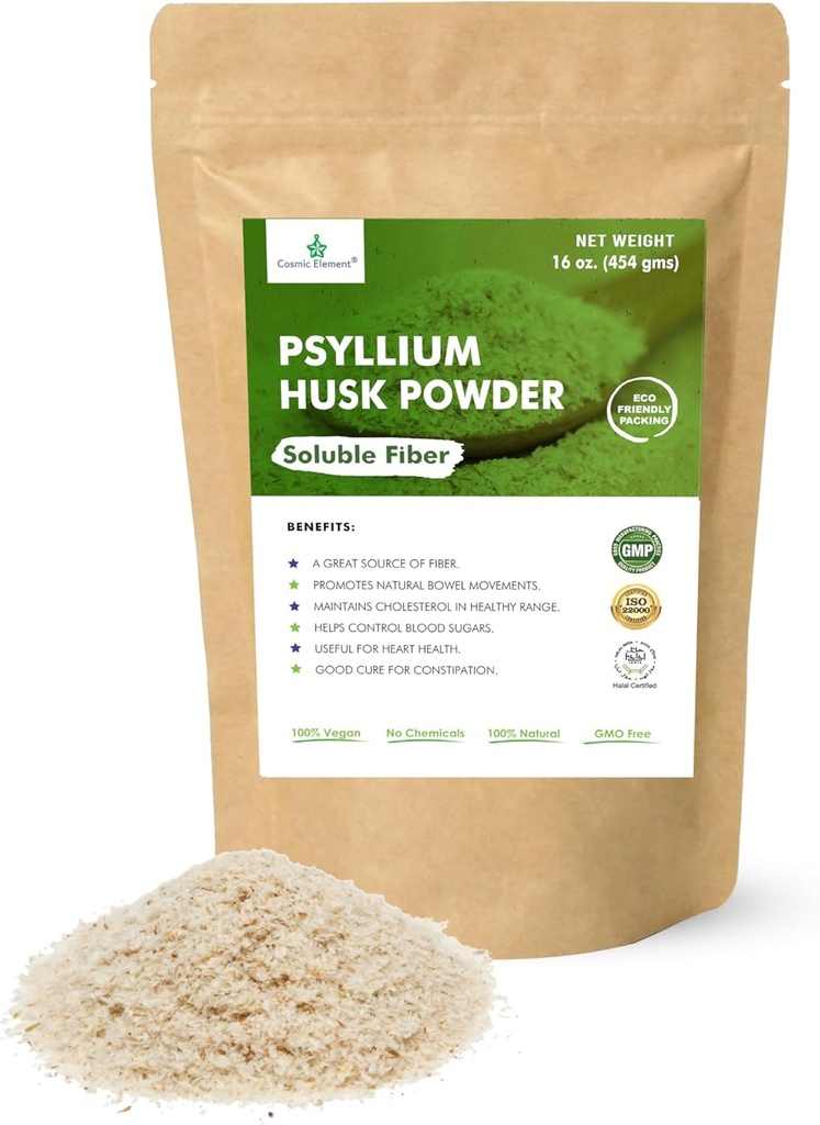 Kozmický prvok 100% Pure Psyllium Husk Powder Organic 
