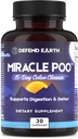 15 Day Gut Cleans, Miracle Poo Colon Clease Kapsule od Detox & Digestive Health Support with Psyllium Husk, Senna, & Cascara Sagrada, Non- GMO, 30 Kapsule