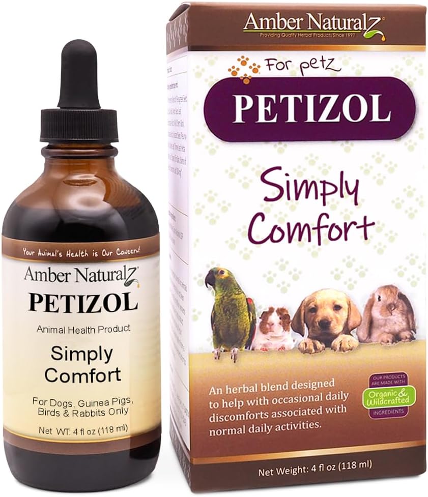 AMBER NATURALZ Petizol Jednoducho pohodlie bylinné doplnky pre psy, vták, králik 