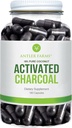 Antler Farmy - 100% Pure Coconut Activated Charcoal, 180 Kapsule 260mg - Wild Harvested, Virgin Coconut Shell, USP Food Grade, Parou aktivovaná, Ultra Fine