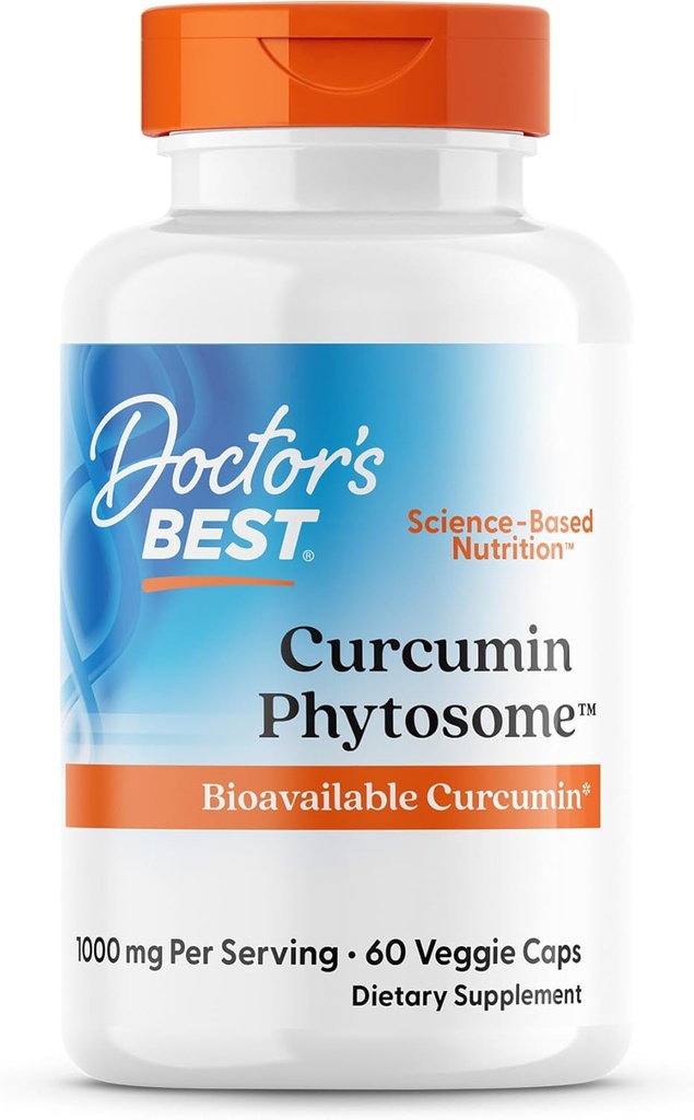 Lekári Najlepšie Curcumin Phytosome, Biodostupný Curcumin, Non-GMO, Gluten Free, Soy Free, Vegan 60 Veggie Caps