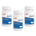 Rugby Timed-Release Niacin 500mg s 28mg vápnika, Dietary Supplement for Energy, Circulation and Metabolizmus Podpora, 100 tabliet (3 balenia)
