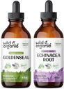 Wild & Organic Goldenseal Tinture 4 fl oz & Echinacea Tinture 4 fl oz