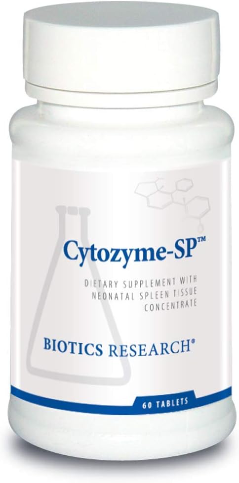 Biotics Research Cytozyme SP Neonatálny spleen, podporuje zdravé hladiny železa a bilirubínu, poskytuje imunitnú podporu, podporuje funkciu sleziny, SOD, Catalase, Potent Antioxidant aktivity 60 tabliet