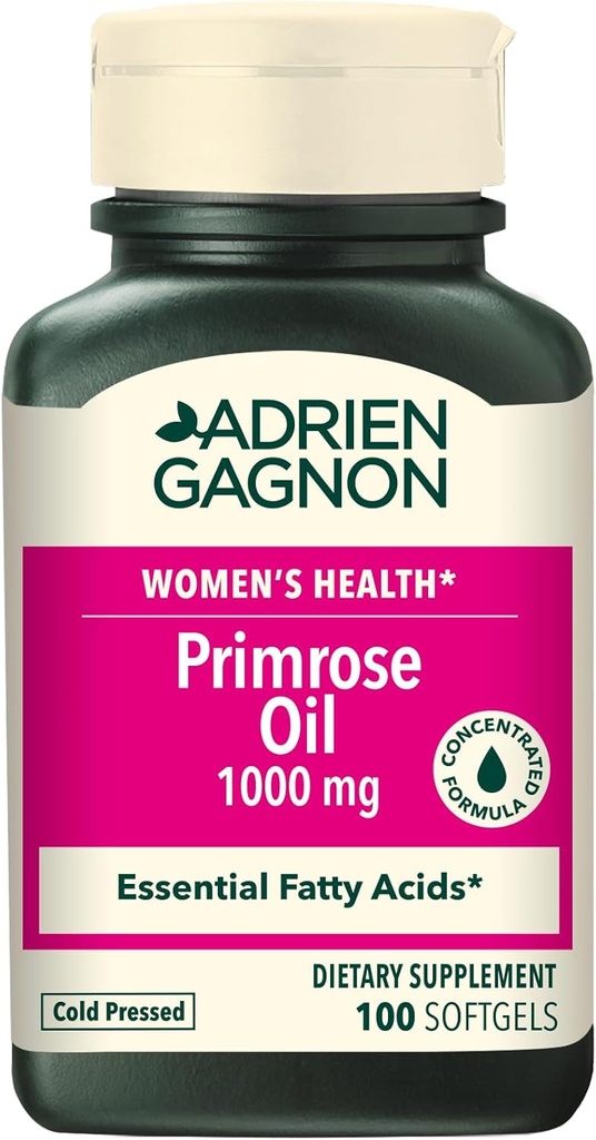 Adrien Gagnon - večerný primrosový olej 1000 mg, pre predmenštruačný syndróm - počet 100