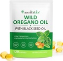 Olej Oregano Softgels, 120 Gróf Oregano Oil Supplement Kapsule, 2 in 1 6000mg Oregano olej s čiernym semenom olej 200mg, Organic Oregano Oil Extract, non-GMO, Gluten Free