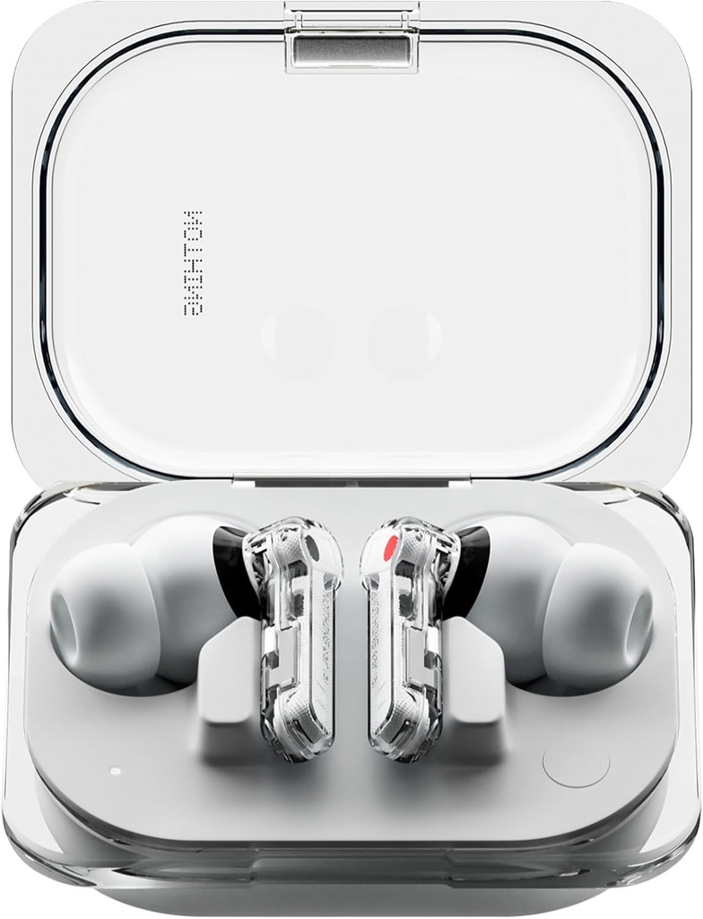 Nič ucho (a) Bezdrôtové earbuds, 45dB Hybridný zvuk Zrušenie Earbuds, Hi-Res Audio, Advanced Equaliser, Dual Connect, 6 Mics, 42.5H Playtime Ear Buds Wireless Bluetooth, White
