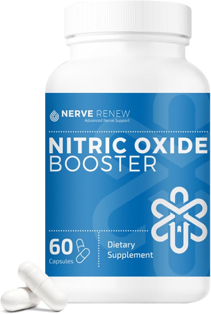 Nerve Obnoviť Posilňovač oxidu dusnatého - Oxid dusnatý Supplement with L Arginine Hydrochloride for Complete Nerve Výživa - 60 Kapsule
