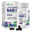 900 mg Lipozomálne NAD+ Doplnok s Trans Resveratrol 300 mg, Nahrádza NMN, Superior Absorpcia, Pravá NAD Plus Dodatok pre opravu DNA a Boost NAD+, Starnutie obrany, Energia, dlhovekosť, 60 Softgels