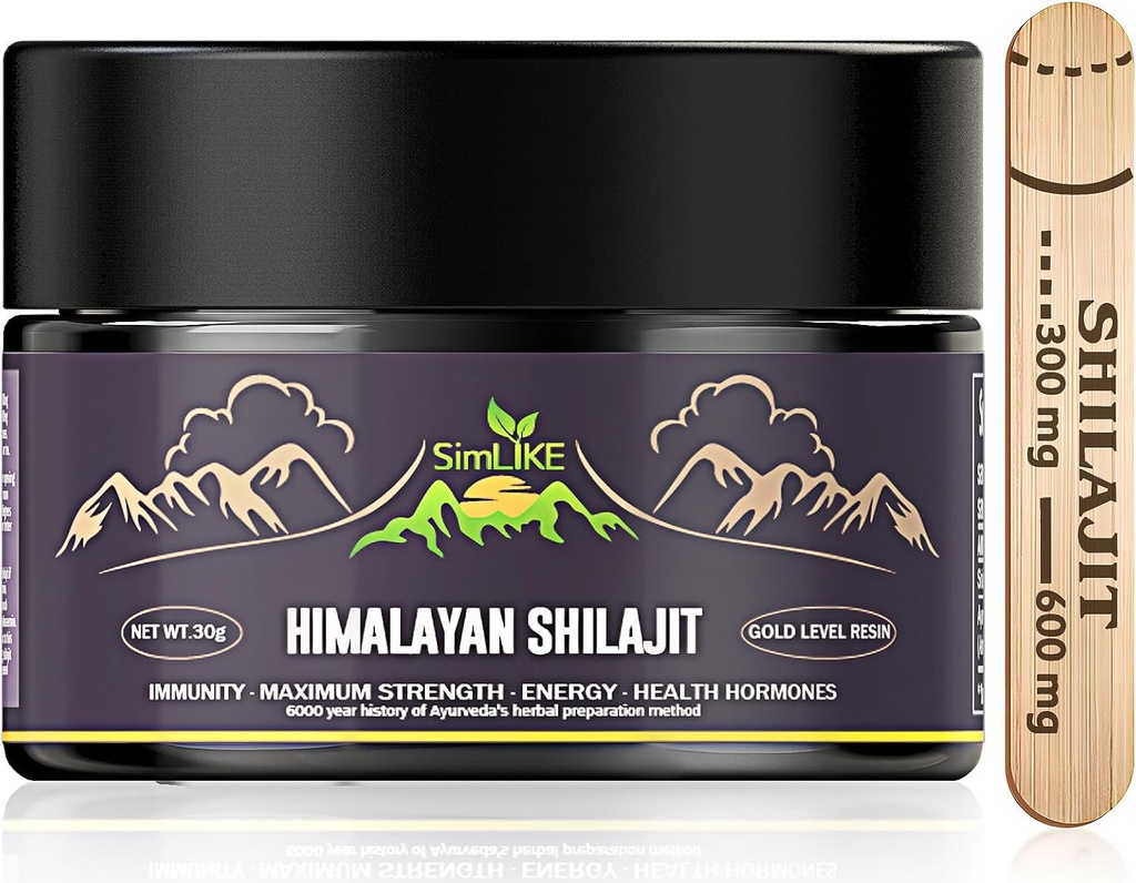 shilajit Pure Himalayan Organic - Gold Grade Shilajit Resin s organickými ayurvédskymi bylinami vo vysokej potencii pre energiu, silu a odolnosť, 30 gramov