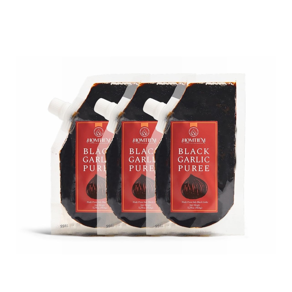 Homtiem čierny cesnak Puree 150g. (Vyrobené zo 100% Solo Black Cesnak), kvasené 90 dní, non-GMO, pripravený jesť pre štipnutie a varenie (3)