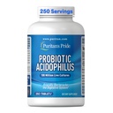 Puritánska pýcha Daily Probiotic Acidophilus, 100 miliónov živých kultúr, Dietary Supplement for Digestive, Gut, and Immune Health, Soy, Sodík, and Gluten Free, 8 mesiacov, 250 tabliet