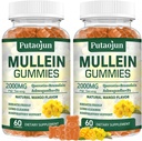 Mullein Gummies for Lungs 2000mg Mullein Leaf Extract for Respiratory & Immune Support