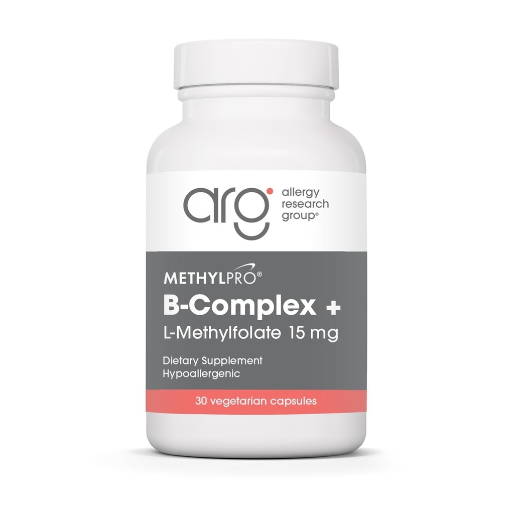 MetylPro B- Complex + L-metylfolát 15 mg - Metylovaný vitamín B komplex pre ženy a mužov, podpora bunkovej energie s folátom, niacínom a biotínom, VIT B doplnok - 30 vegánskych kapsúl