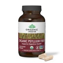 ORGANIC INDIA Psyllium Kapsuly Husk - Fiber Supplement, Healthy Eliminácia - Vegan, Keto Friendly, Gluten-free, USDA Certified Organic, non-GMO, Rozpustné a nerozpustné Fiber Zdroj - 180 Počet