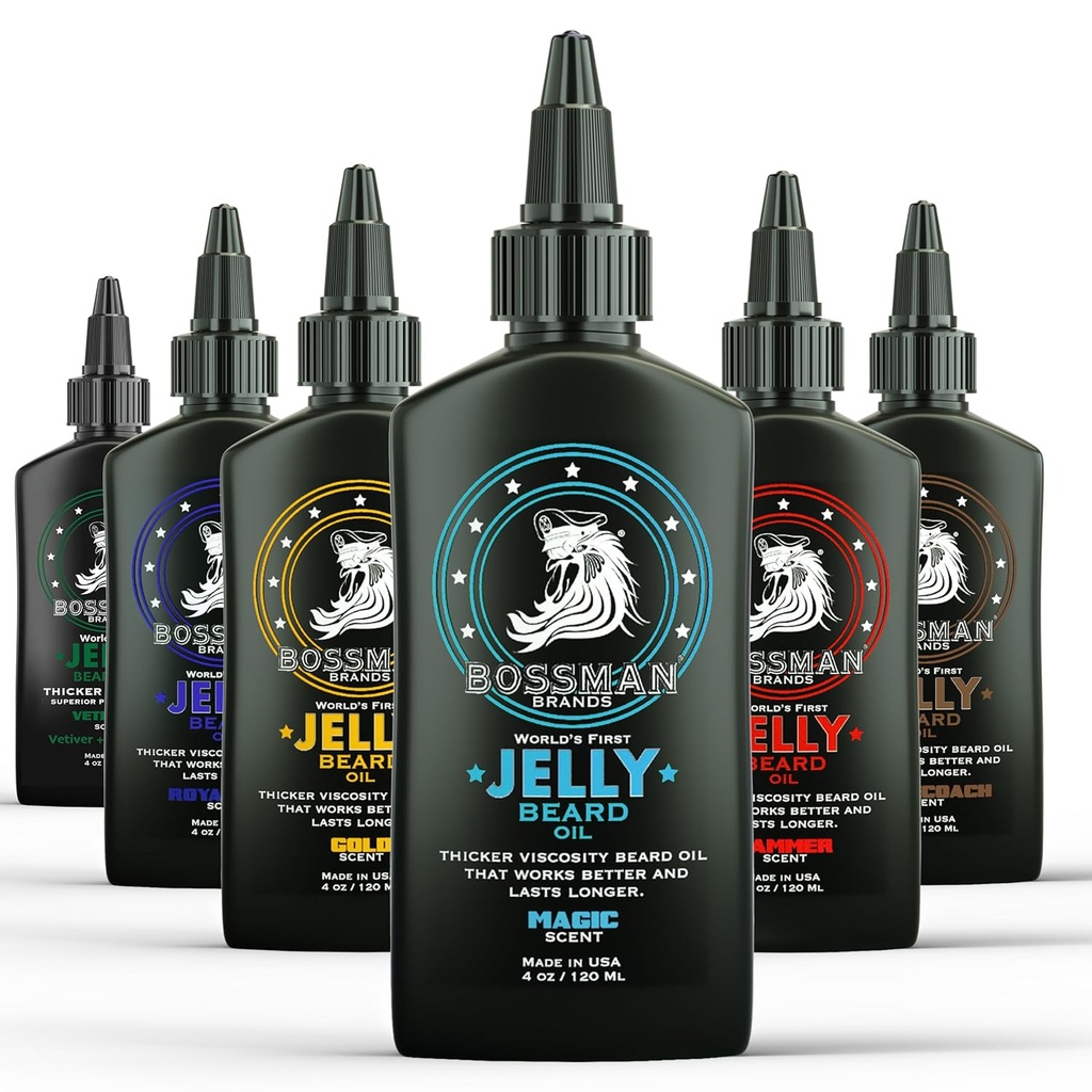 Šéfman želé medvedí olej odrody balenia - brada grooming starostlivosti a rastu súprava - všetko 6 medvedí želé olej vôňa - Made in USA