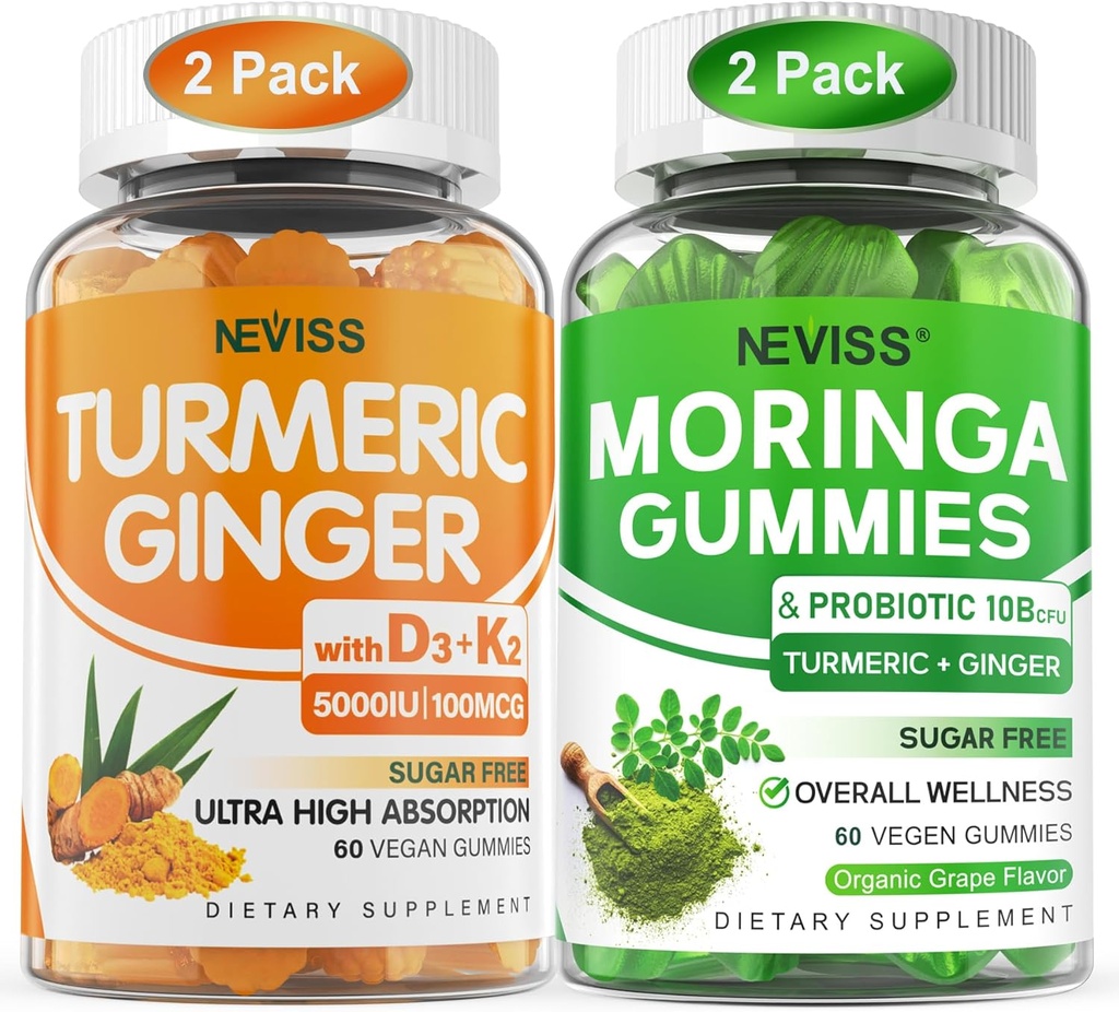 2 balenia Turmérske zázvorové Gummy + 2 balenia Moringa Gummy
