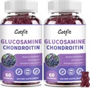 Catfit Glukozamín Chondroitín Gummies, Extra sila Spoločná zdravotná podpora doplnok s MSM a bazy, Antioxidant Immune Suplement pre dospelých Muži a ženy (2 balenia)