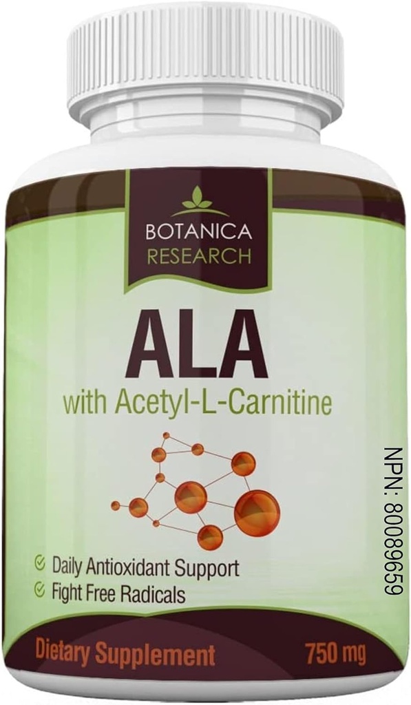 Alpha Lipoic Acid s Acetyl L karnitín - ALA ALC Anti Aging Health & Wellness Formula na podporu Nerve zdravie, Tingling nohy, ruky, Limbs 60 vitamín komplex kapsuly