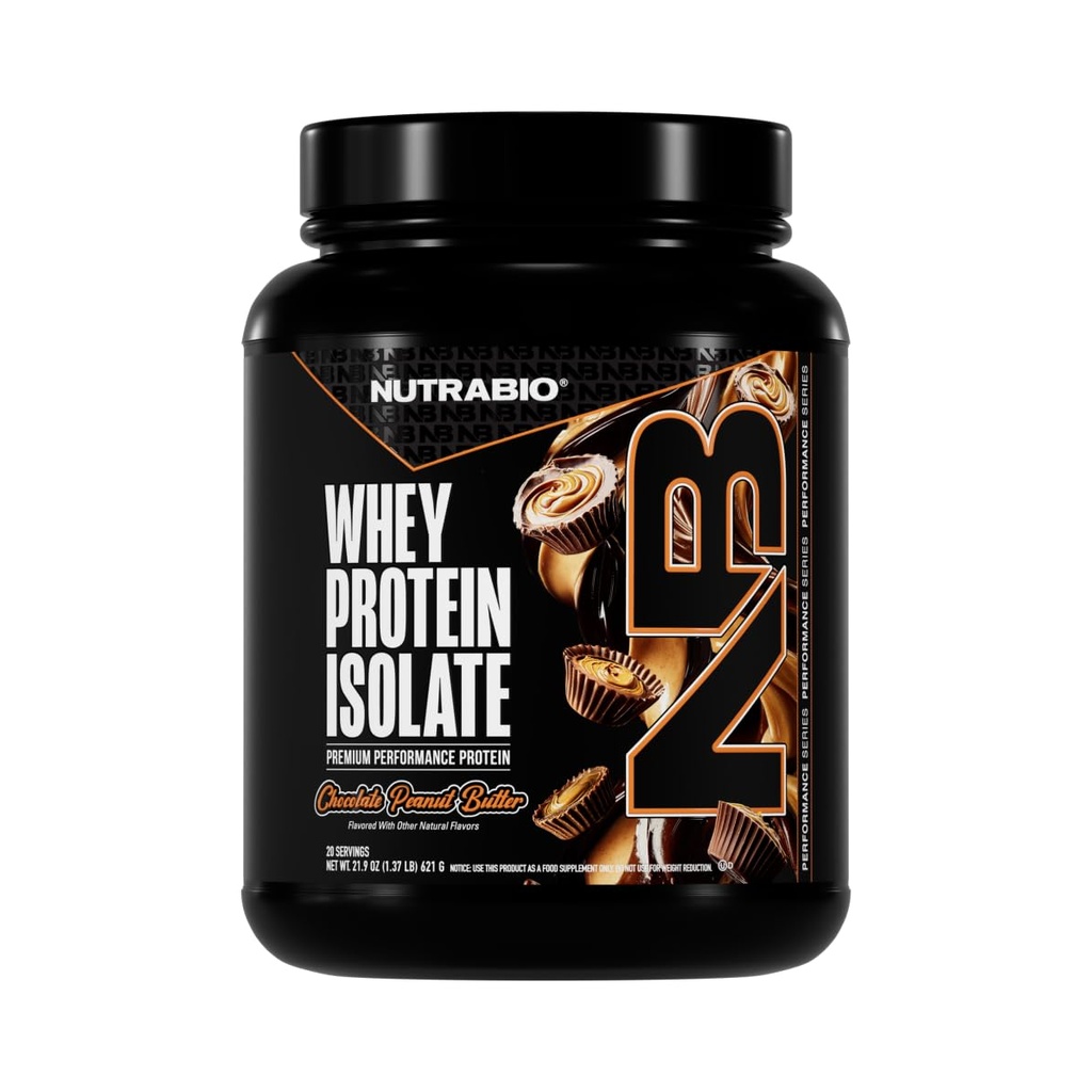 NutraBio 100% Srvátkový proteín Izolačný proteín prášok, 25g proteín s kompletným Aminokyselinovým profilom, non-GMO, Soy & Gluten Free, Low Carb, Low Calorie Swhey Protein prášok, Čokoládové arašidové maslo, 2 Lbs